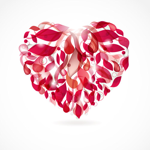 free vector Romantic heartshaped vector graphic